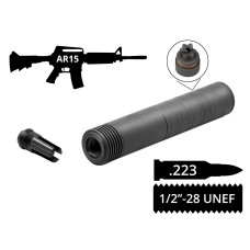Глушник розбірний 2в1 з полум'ягасником AFTactical S441F24 .223 1/2