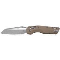 Нож Microtech MSI S/E Fluted G-10 Apocalyptic Partial Serrated ц:tan