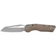 Нож Microtech MSI S/E Fluted G-10 Apocalyptic Partial Serrated ц:tan