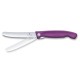 Ніж кухонний складний Victorinox SwissClassic 11 см, серрейтор, заокруглений, фіолетовий