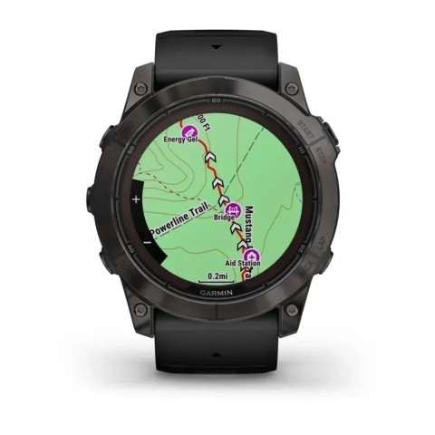 Смарт-годинник Garmin fenix 7X Pro Sapphire Solar Edition карбоново-сірий титановий DLC з чорним ремінцем