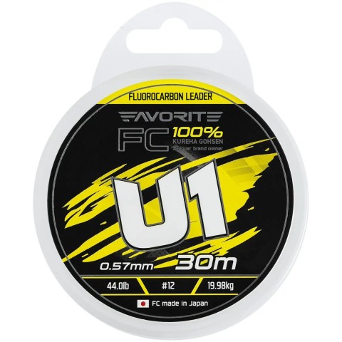 Флюорокарбон Favorite U1 FC 30m #12/0.57mm 44.0lb/19.98kg