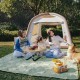Килимок для пікніка Naturehike CNK2350WS010 210*240 см, блакитний із принтом