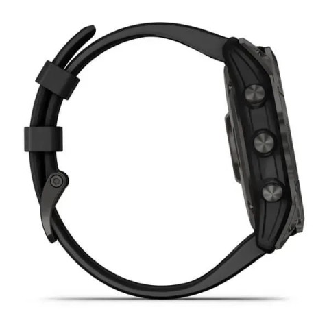 Смарт-годинник Garmin fenix 7X Sapphire Solar карбоново-сірий титановий DLC з чорним ремінцем