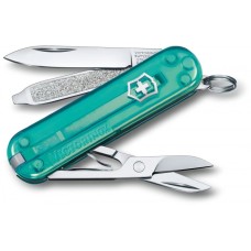 Ніж Victorinox Classic SD Colors Tropical Surf 58мм,7функ,блакит.прозор