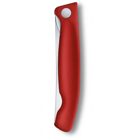 Кухонний ніж Victorinox SwissClassic Foldable Paring лезо 11см хвил. з черв. ручкою (блістер)