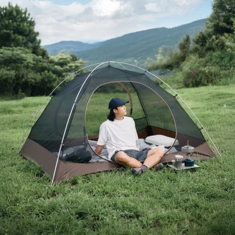 Намет тримісний Naturehike Greek Style CNK2300ZP024 світло-кавовий