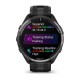 Смарт-часы Garmin Forerunner 965 с карбоново-серым титановым безелем, черным корпусом и черным/серым силиконовым ремешком