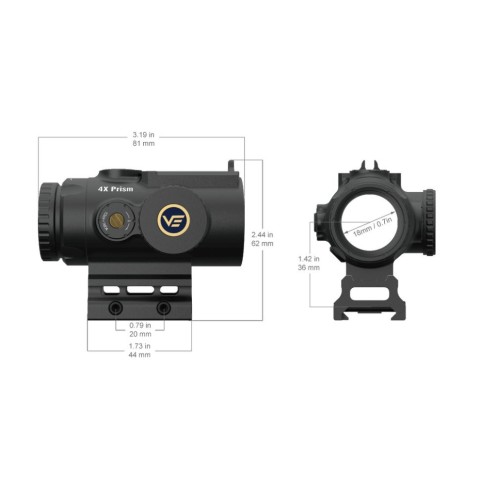 Приціл призматичний Vector Optics Paragon 4x24 Micro