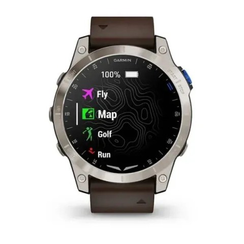 Смарт-годинник Garmin D2 Mach 1 з коричневим ремінцем Оксфорд