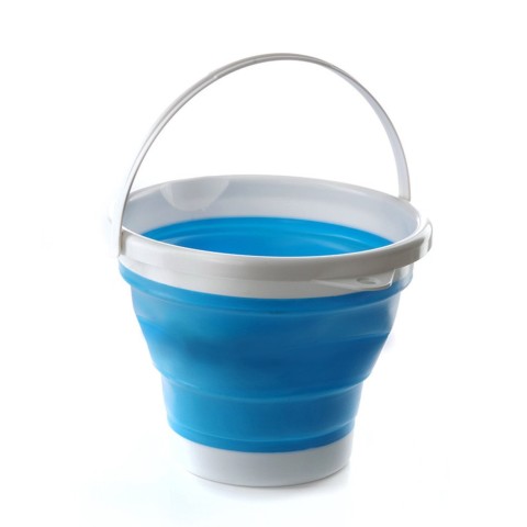 Відро складане силіконове СИЛА 10 л blue