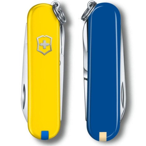 Ніж Victorinox Classic SD Ukraine 58мм,7функ,жовт-син