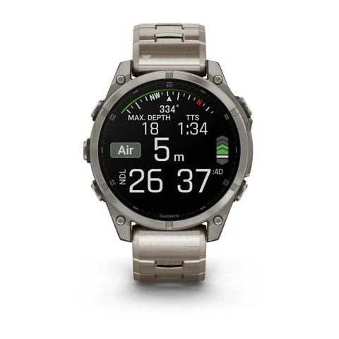 Смарт-годинник Garmin fenix 8 AMOLED (47 мм) Sapphire титан з титановим ремінцем