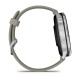 Смарт-часы Garmin Venu 4 (45 мм) серебристый с серебристо-серым силиконовым ремешком