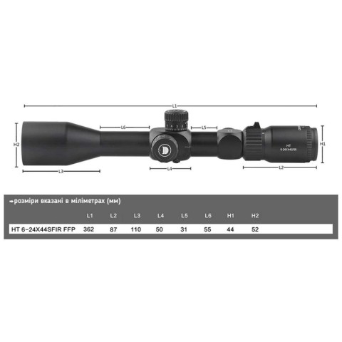 Discovery Optics HT 6-24X44SFIR FFP