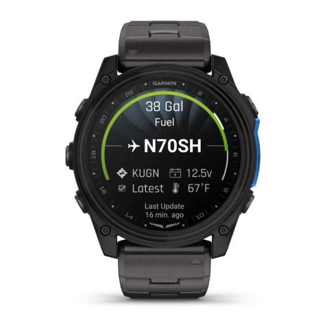 Авіаційний годинник Garmin D2 Mach 2 51мм Carbon Gray DLC Titanium із вентильованим титановим браслетом 010-02905-31