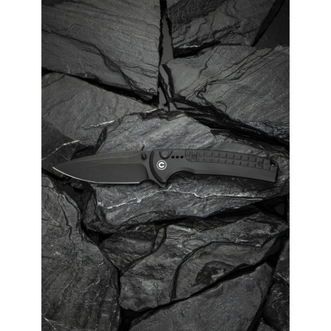 Ніж складаний туристичний Civivi Sentinel Strike II, (9.4 см) Nitro-V / Aluminum & FRN чорний