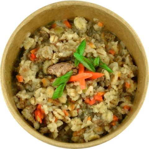 Перлова каша з телятиною Happy Elk  прозора упаковка