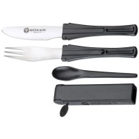 Набор Boker Snac Pac (нож,вилка,ложка)