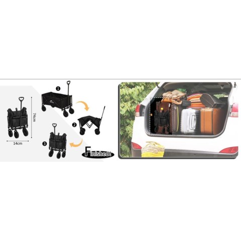 Складаний візочок Naturehike CNK2300JU014, чорний