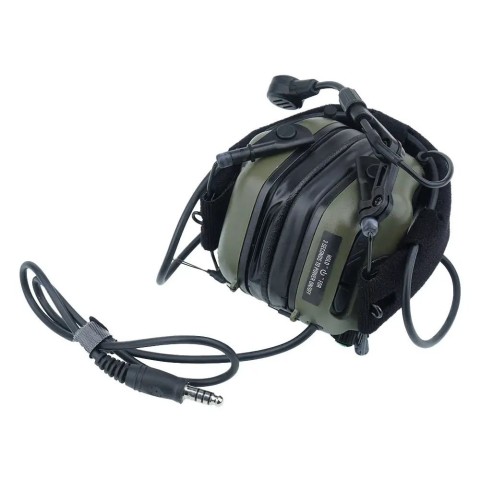 Активні навушники Earmor M32, з тримачем на голову (Мікрофон) green