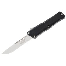Нож Microtech Combat Troodon LT S/E OTF, stonewash. полусеррейтор, черный