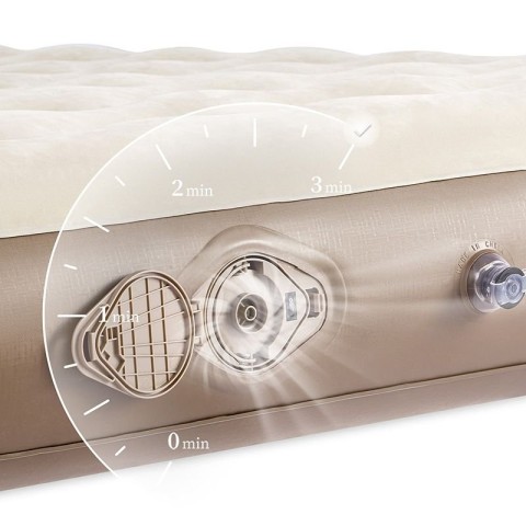 Матрац туристичний надувний одномісний  Naturehike CNK2300DZ013, 185x55x3.5 см, світло-сірий, овальний