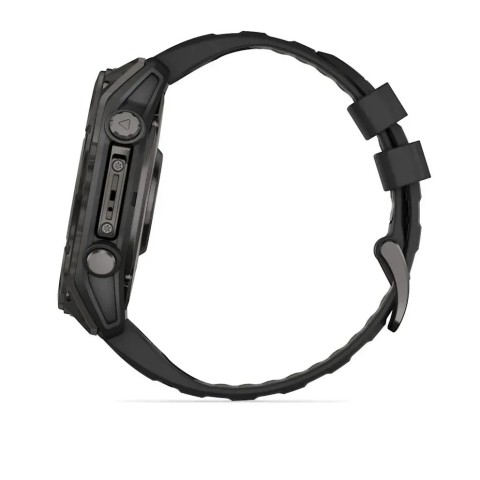 Смарт-годинник Garmin fenix 8 AMOLED (51 мм) Sapphire карбоново-сірий DLC чорний/гравійно-сірий