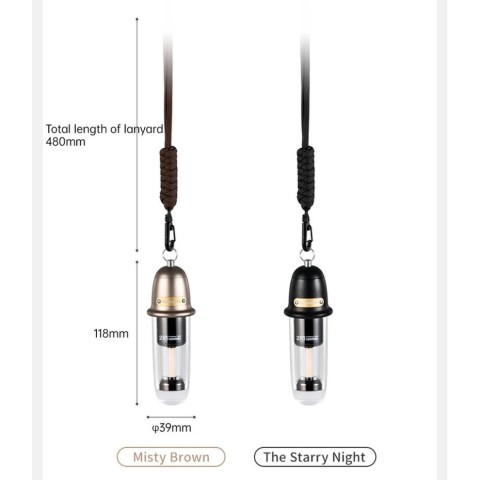 Ліхтар кемпінговий Naturehike CNK2350ZM010, 118х39мм, коричневий