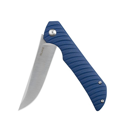 Ніж складаний туристичний Ruike P122-ME, (9.2 см) 14C28N / мікарта синій