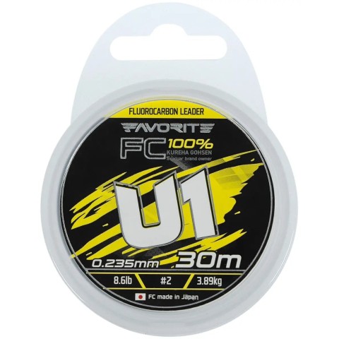 Флюорокарбон Favorite U1 FC 30m #2.0/0.235mm 8.6lb/3.89kg