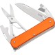 Нож многофункционал. Fox Vulpis Aluminium, 4 инструмента ц:orange