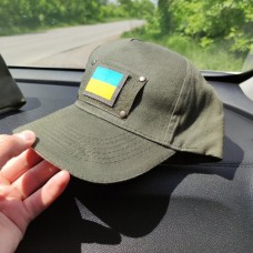 Тактическая кепка Хаки 5-клинка с липучкой и шевроном