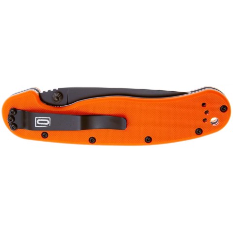 Нож Ontario Knife RAT I Black Blade Linerlock ц:orange