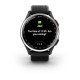 Смарт-часы Garmin Approach S44 с серебристым алюминиевым безелем и черным ремешком