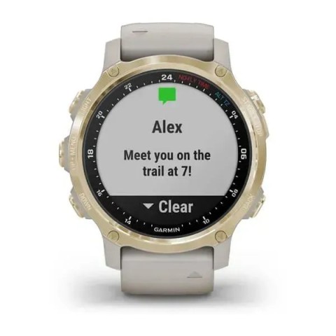 Смарт-годинник Garmin Descent Mk2S світло-золотистий з пісочним ремінцем