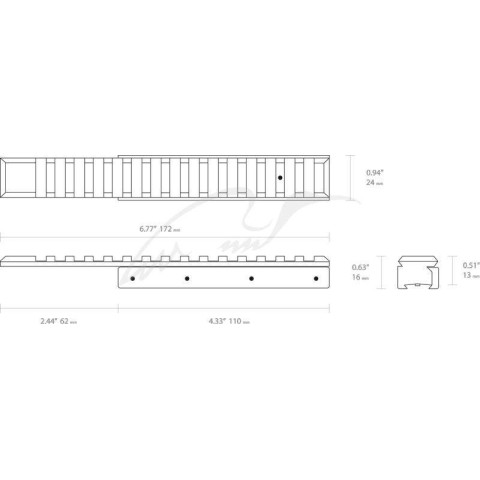 Адаптер Hawke Adaptor Base 11 мм - Weaver/Picatinny Extension