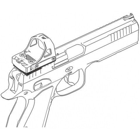 Універсальний адаптер Vector Optics на CZ Shadow 2/SP-01/P-10 C для коліматорів