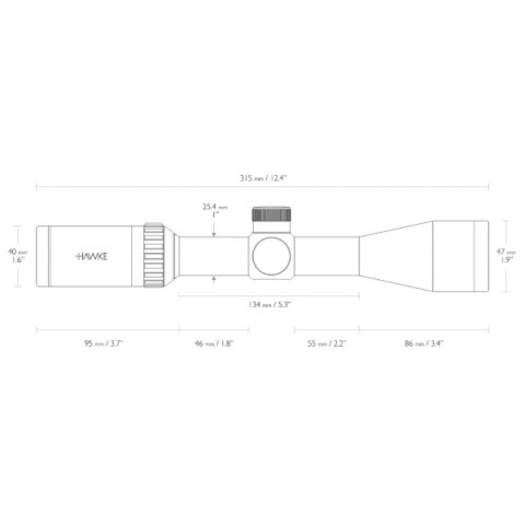 Прицел Hawke Vantage 3-9х40 сетка Mil Dot, 1