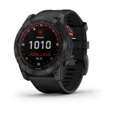 Смарт-часы Garmin fenix 7X Solar сланцево-серые с черным ремешком