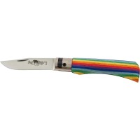 Нож Old Bear Rainbow S, W1.4060 steel, wood handle, rainbow