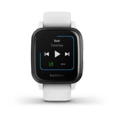 Смарт-годинник Garmin Venu Sq Music Edition білий з грифельним безелем