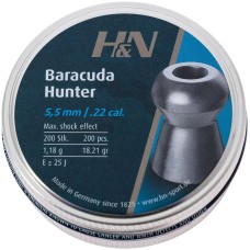 Пули пневм H&N Baracuda Hunter, 5,5 мм ,1.18г, 200шт/уп