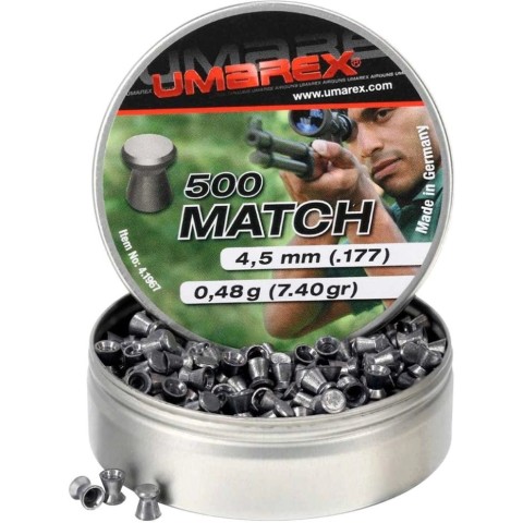 Кульки Umarex Match 0,48гр. кал.4.5(.177) 500шт. (4.1967)