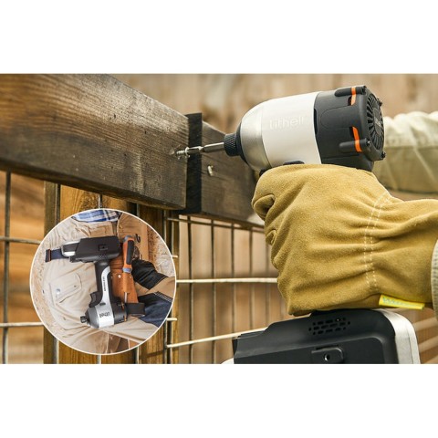 Акумуляторний ударний гвинтоверт Litheli безщітковий, живлення від павербанку (УМБ Litheli Power Bank 10000 mAh, 45 W, 2А в комплекті)