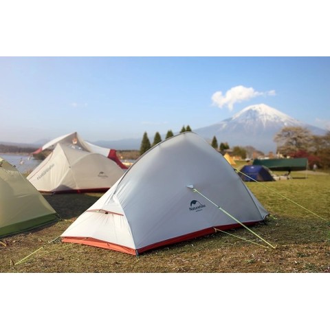 Намет надлегкий двомісний  з футпринтом Naturehike Cloud Up 2 Updated NH17T001-T, 210T, помаранчевий