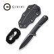 Ніж фіксований тактичний Civivi Mini Elementum, (5.7 см) Nitro-V / G10 чорний