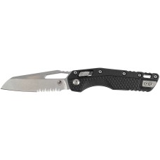 Нож Microtech MSI Stonewash PS, полусеррейтор, ц:black
