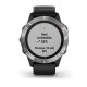 Смарт-часы Garmin fenix 6 серебристые с черным ремешком