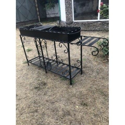 Мангал 20 шампурів 4 мм на дровниці (M20-4D)